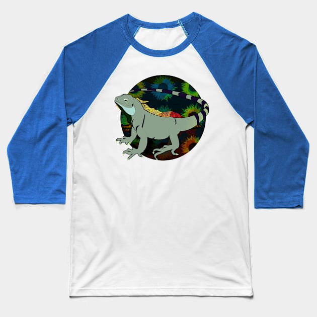 Iguana Baseball T-Shirt by momomoma